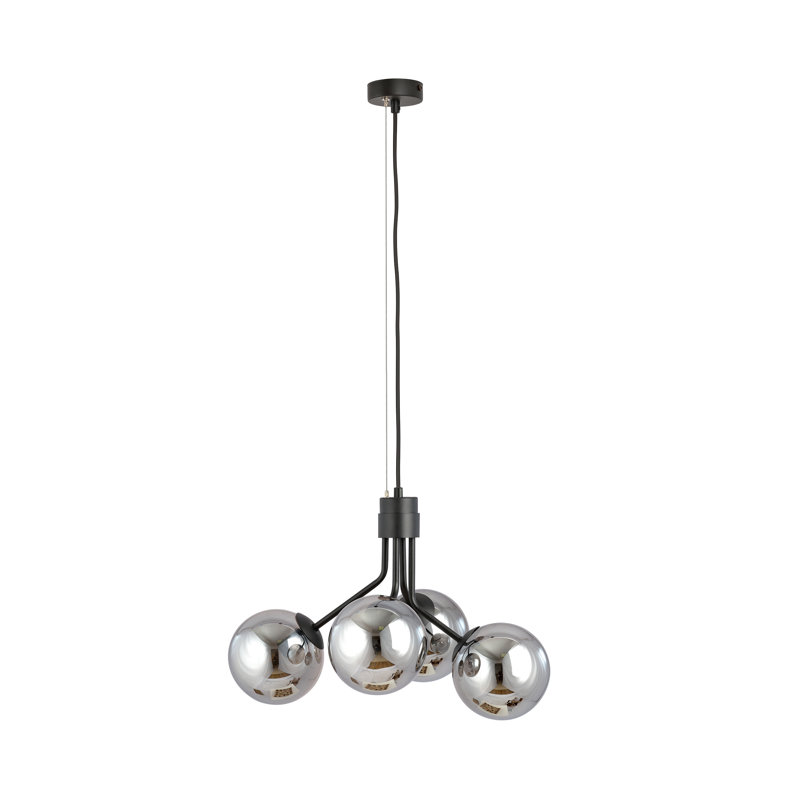 Jelks 4 - Light Black Unique/Statement Pendant, Graphite