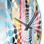 Horloge murale rayée bleu et rose-101237583