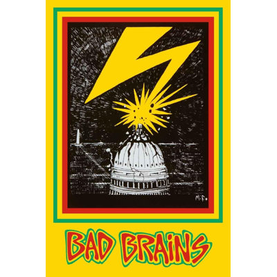 «Buy Art For Less» sous licence officielle «Bad Brains Debut», affiche 24 x 36 po - Style abstrait - Papier pour affiche - Prêt à encadrer