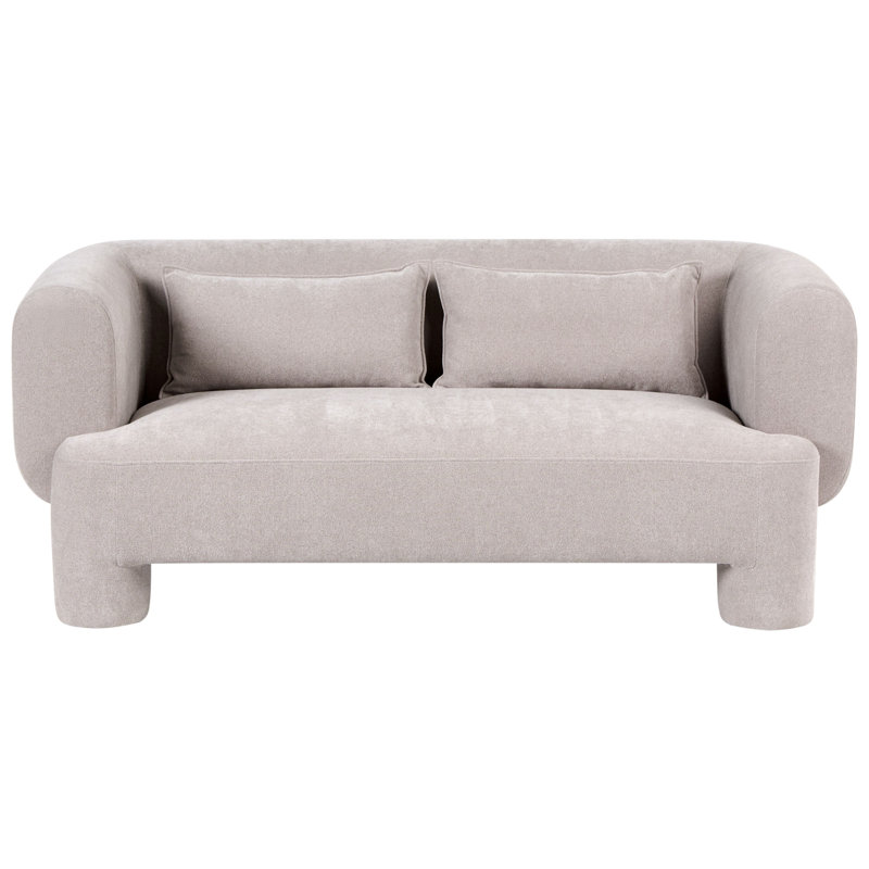 3 Seater Fabric Sofa, Beige Fabric, Beige