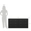 Ensemble de chambre à coucher 3 pièces - commode double 6 tiroirs et ensemble de table de chevet 2 pièces, noir-1101986879