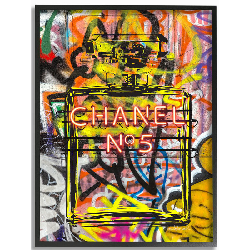 «Fashion Designer Graffiti Neon Lights», impression, Toile tendue, H 30 po x l 24 po