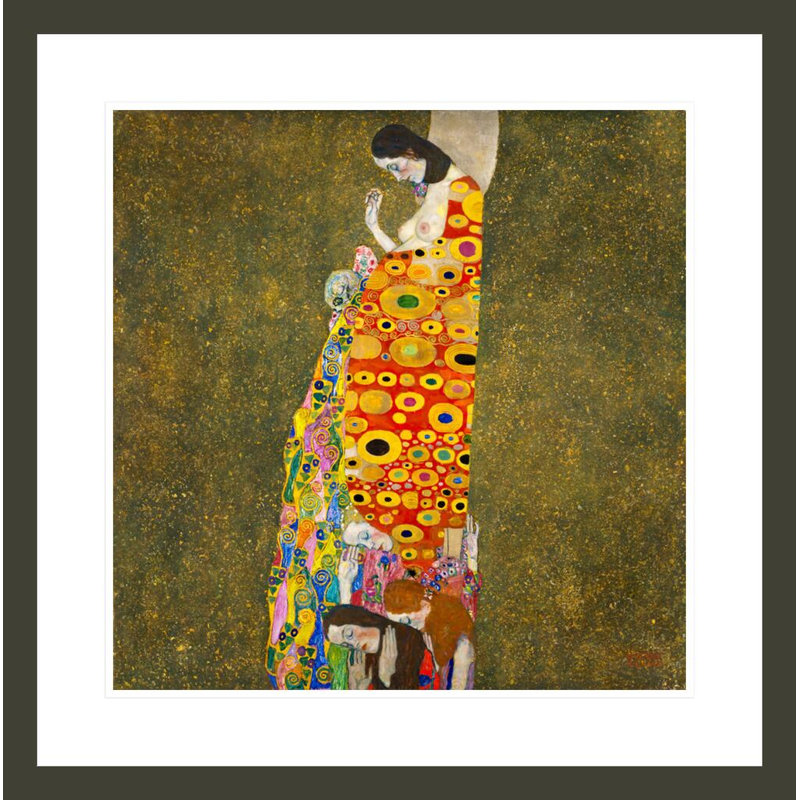 «Hope II» par Gustav Klimt, impression giclée encadrée, H 23,72 po x l 23,5 po