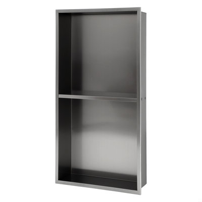 Double tablette 13 "X 25" en acier inoxydable pour niche de douche