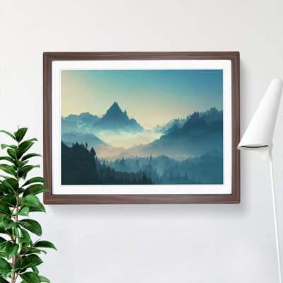 Attractive Winter Mountains - Framed Print