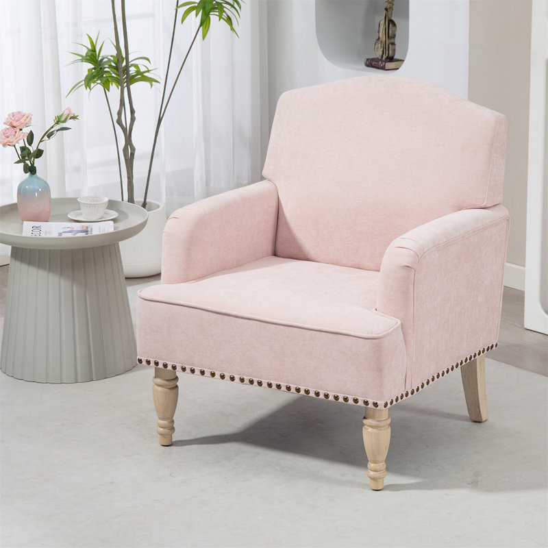 Fauteuil rembourré confortable avec structure en bois robuste pour diverses pièces, Sauge