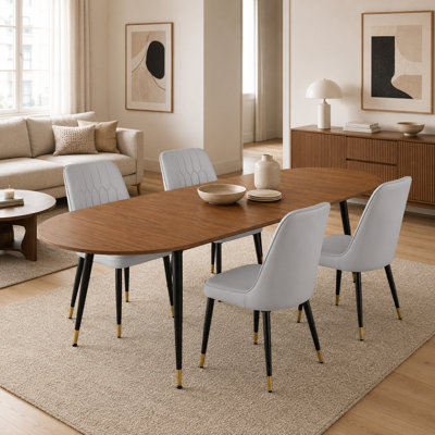 5-Piece Extendable Wood Dining Set