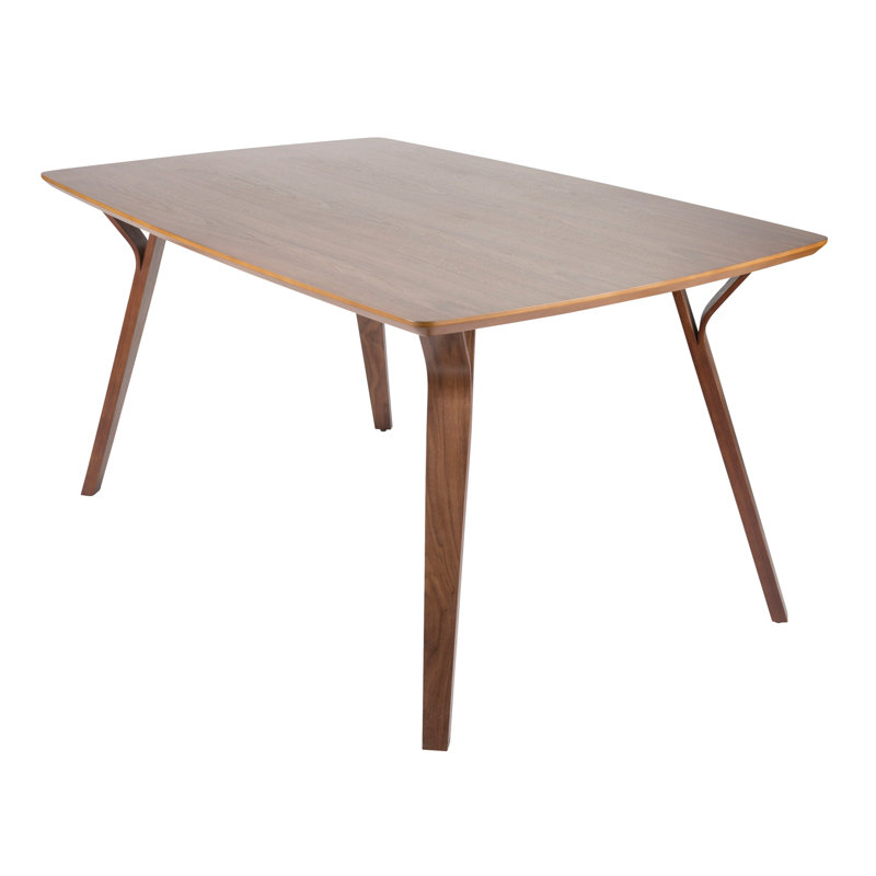 Table de salle à manger moderne Folia Mid-Century en bois de noyer par Lumisource