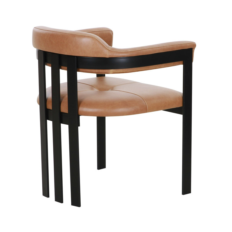 Chrystian 17'' H Genuine Leather Upholstered Armchair