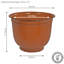 Ensemble de 2 pots à fleurs ronds pour l'extérieur en métal 14,5 po x 14,5 po x 11,25 po Ralen-84080805-84080806