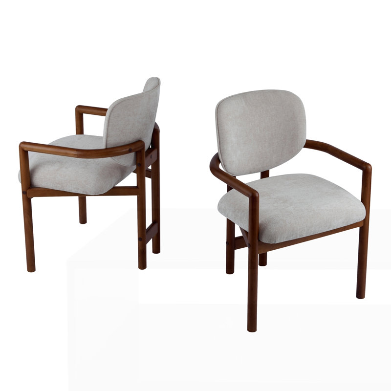 Ensemble de 2 chaises avec accoudoirs rembourrés