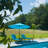 Outdoor Rust-Resistant Metal Chaise Lounge with Table-1534705562
