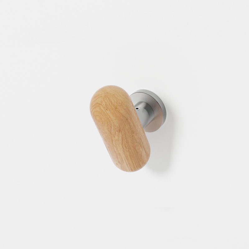 Ikko Wall Mounted Robe Hook, Natural Oak