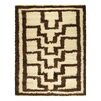 One-of-a-Kind 4'2”x5' Hand Knotted Area Rug