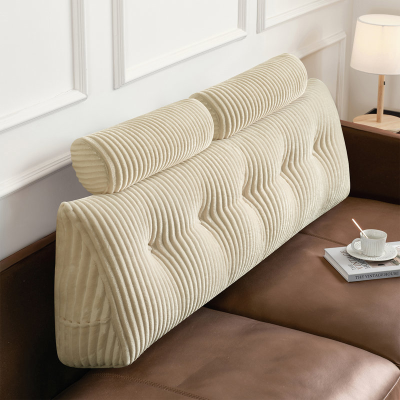 Tête de lit Comfort Comfort, Crème, Très grand (l 75,98 po x H 19,69 po)