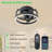 12 In. Black Low Profile Colour Changing Led Flush Mount With Remote And App Smart Control Indoor Ceiling Fan With Dimmable Lighting
