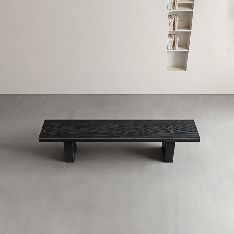 Banc en bois massif Maudene, H 17,71 po x l 78,74 po x P 13,77 po