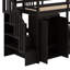 Lit mezzanine simple avec escalier, tiroirs, bureau et garde-robe-754542224