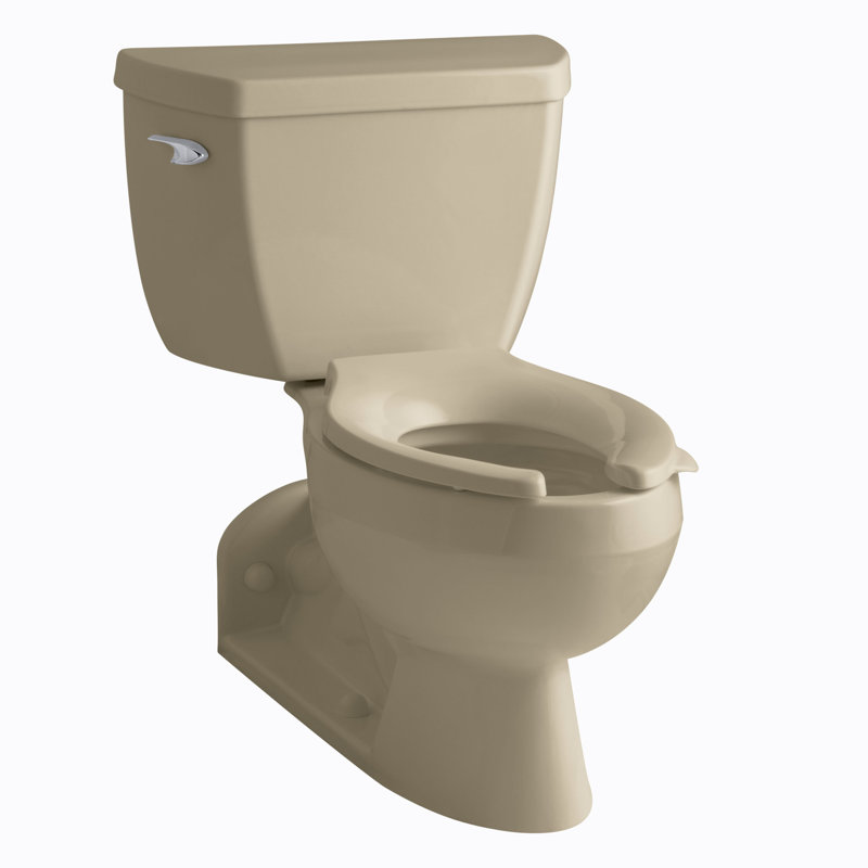 Barrington Elongated Two-Piece Toilet, Mexican Sand, Left-Hand