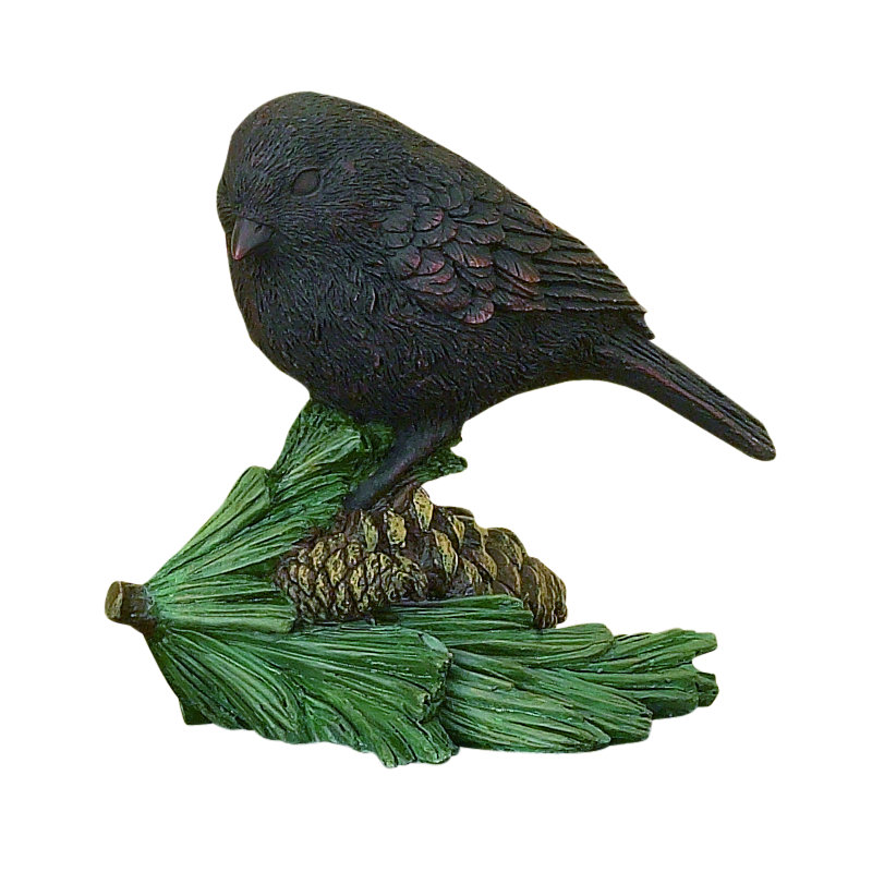 Oiseau sur pinecone figurine