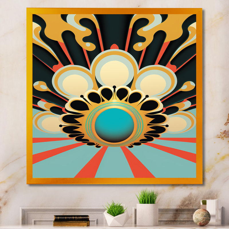 «Blue Moon Rising II», reproduction sur toile, H 30 po x l 30 po x P 1 po, Toile avec cadre photo doré
