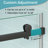 44-48" W x 76" H Frameless Shower Door with 1/4" (6mm) Clear Tempered Glass in Matte Black Finish
