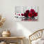 Art mural sur toile Gallery Wrap pour le salon, la chambre à coucher, le bureau ou le vestibule - Décoration murale décorative avec roses rouges-129335779-129335781