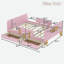 Lit plateforme avec tiroirs de rangement, garde-corps, petite tablette et crochets-1178812074-1178812055