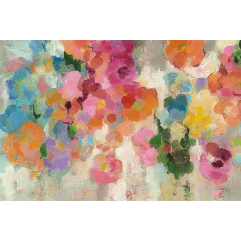 Jardin coloré I, H 32 po x l 48 po