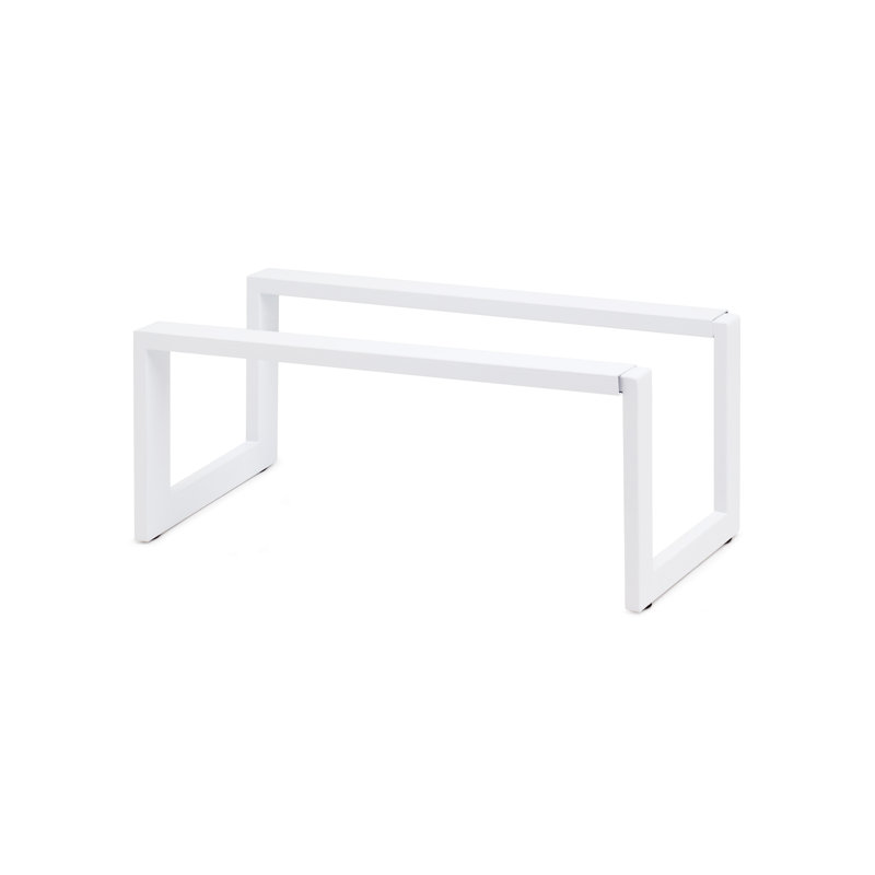 Expandable Heavy Duty Steel Shoe Rack, Matte White