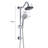 Shower System With 6 Inch Rain Head And Handheld - Simple Maintenance Fingerwipe Clean-125518275