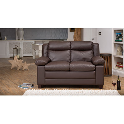 Huling 2 Seater Faux Leather Loveseat