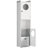 Laundry Hamper Cabinet, 70" Tall Bathroom Storage Cabinet with 2 Laundry Baskets, Hidden Laundry Hamper with 2 Doors and Double Clothes-Toss Round Holes for Bathroom