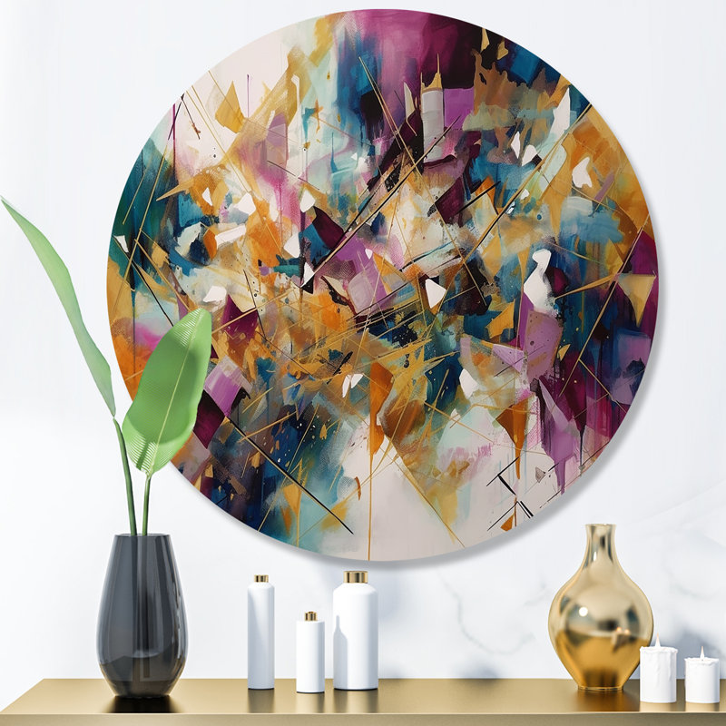 Décoration murale «Explosion Triangles I», H 23 po x l 23 po x P 1 po