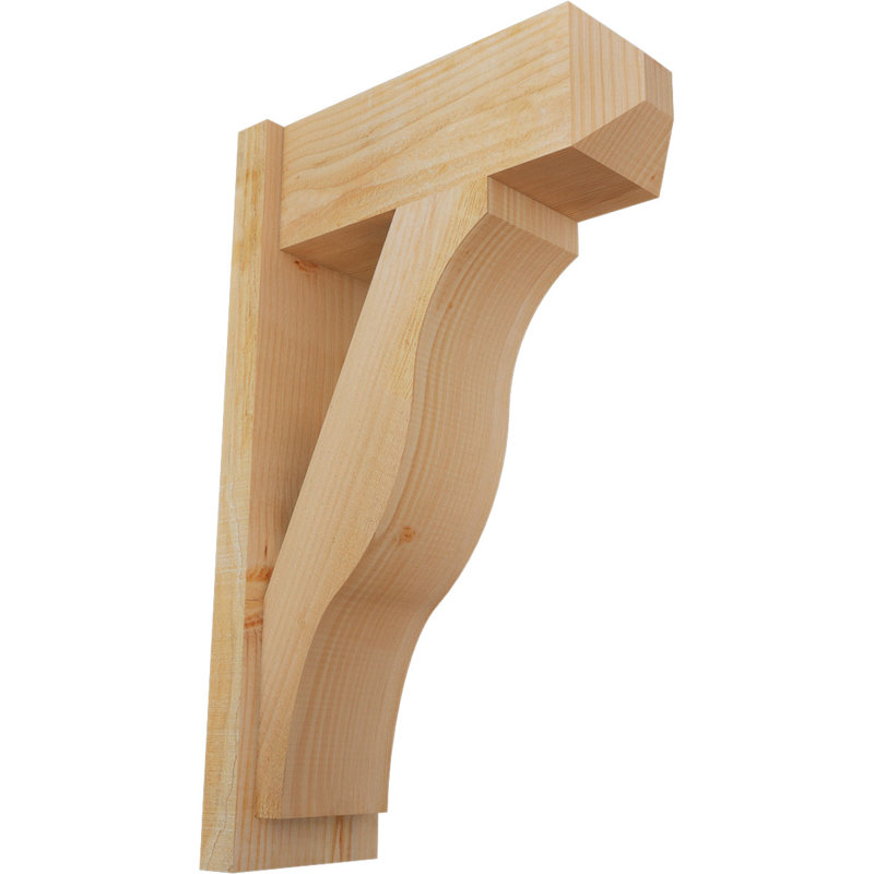 Persienne en bois rustique Funston Craftsman, P 20 po x H 32 po, Sapin Douglas de 8 po (sciage brut)