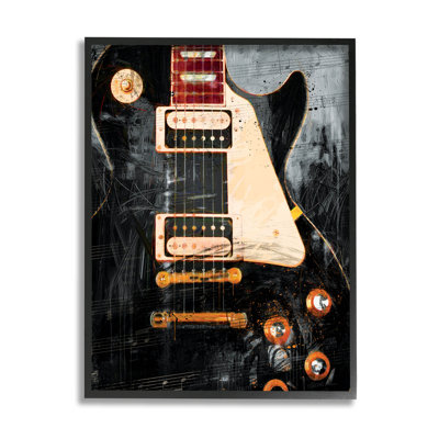 " Vintage Electric Guitar Music Notes " by Savannah Miller