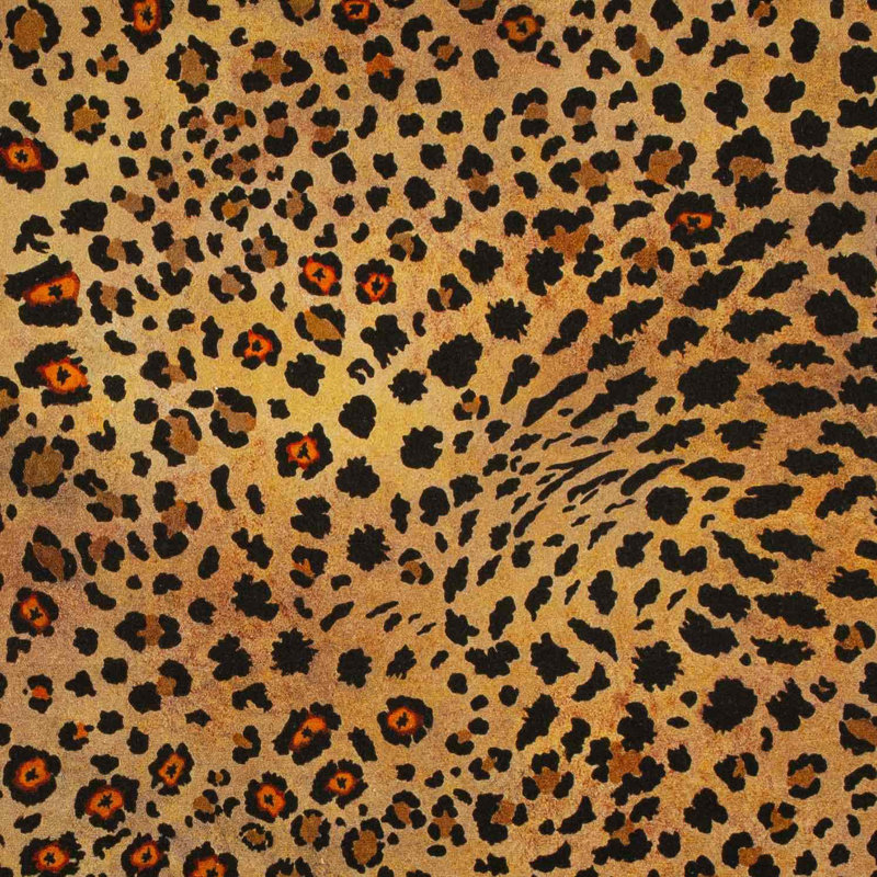 Linen Fabric Ottoman, Safari Spot Gold