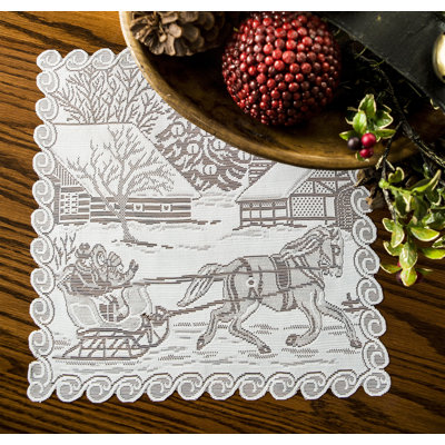 Shanks Polyester No Pattern Square Doily