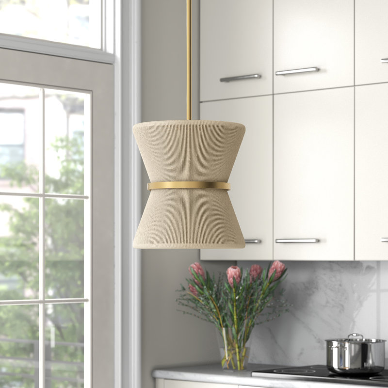 Tribeca 1 - Light Unique/Statement Pendant, Bleached Natural Rope