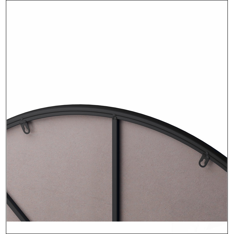 Miroir mural mural noir pour salle de bain, salon et chambre à coucher avec cadre antibuée et résistant à l'humidité, Noir