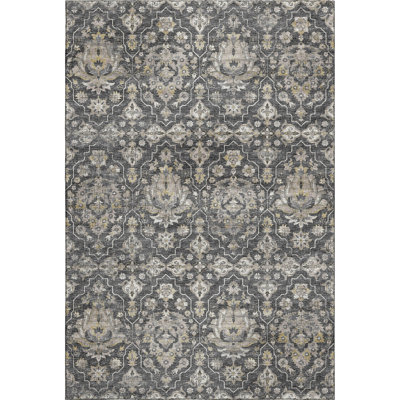 Premium Machine Washable Alliah AMF94 Gray Rug