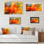 «Paint Brush Orange and Yellow Waves Impression», reproduction sur toile flottante-1558653433-1558653439