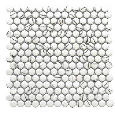 Eterna Penny 12""x12"" Recycled Glass Mosaic Tile -  The Tile Life, GPENNBLISLI_1