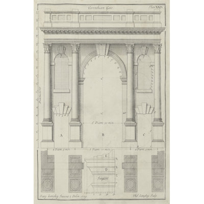 Corinthian Gate by Langley - Wrapped Canvas Print