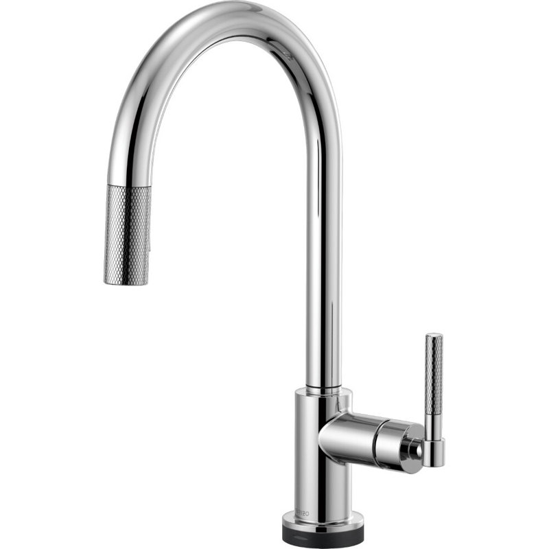 Litze®SmartTouch Pull-Down Kitchen Faucet with Arc Spout and Knurled Handle, Chrome