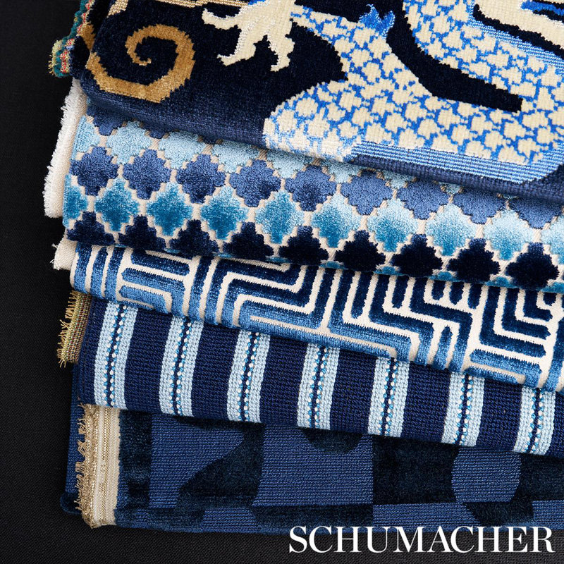 Marrakesh Velvet Fabric, Indigo