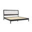 Très grand lit en bois massif Mid-Century moderne - noir-927675230