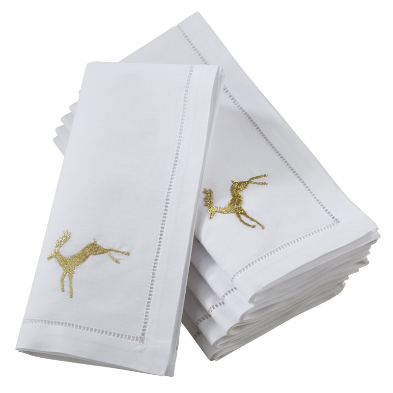Salomon Cotton Embroidered Square Napkin