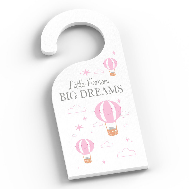 Burlington Text & Numbers Box Signs & Plaques, White/Pink