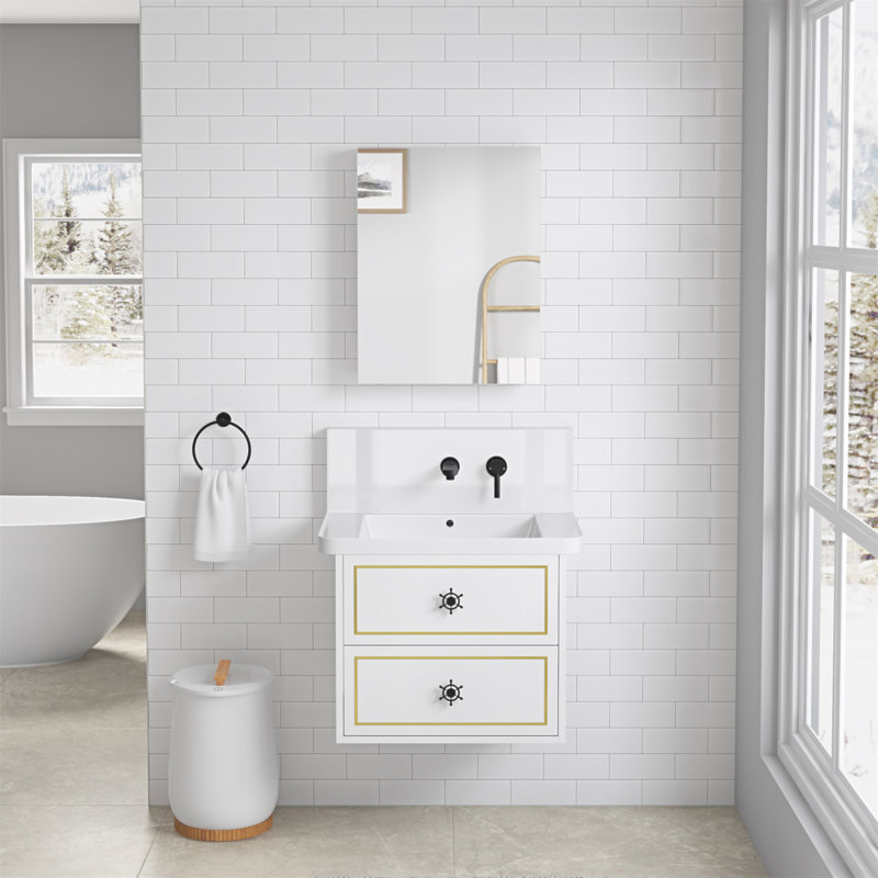 20'' W X 26'' H Surface Frameless Mirror Medicine Cabinet, Beveled Mirror Edges Bathroom Medicine Cabinet, Left Opening Door